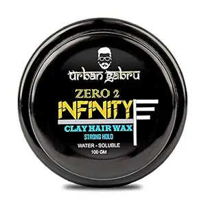 UrbanGabru Clay Hair Wax : Zero to Infinity- Strong Hold | Volume | Hair Style (Hair Wax 100 Gm)