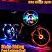 Produktbild 2 Stück Fahrrad Rad LED Beleuchtung , Bunt Fahrrad Warnung Licht , 3 Modi Radfahren Fahrrad Licht Sicherheit Licht , Zauber Dekoration Nacht Licht , Wasserdicht, Mehrere Farben, Fahrradzubehör