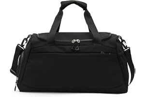 Gymväska för kvinnor och män, 31L resor sport duffel med skofack och våt ficka, vadderad axelrem för fitness och träning, res