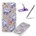 Price comparison product image Glitter Case for iPhone 6S,Crystal TPU Cover for iPhone 6,Herzzer Ultra Slim Creative [Cute Koala Pattern] Bling Sparkly IMD Design Shock-Absorbing Soft Silicone Gel Bumper Cover Flexible TPU Transparent Skin Protective Case