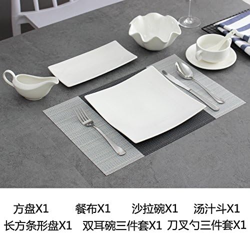 YQQQQ Steak Plate Set Ceramic Household Steak Knife And Fork Plate Set Western Tableware Full Western Plate