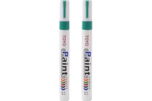 Worparsen 2 pennarelli permanenti impermeabili per pneumatici di auto, veicoli e moto, colore verde