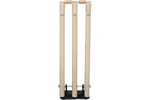 ND Sports Spring Back Cricket Stumps - 28in ICC Regulation Stumps for Cricket – Durable & Weather-Resistant Cricket Wickets with Bails & Metal Base for Training & Matches