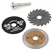 Produktbild 3pcs 54.8mm HSS Mini kreisförmige Sägeblatt Schneiden Scheiben Kit Rotary Tool mit Dorn