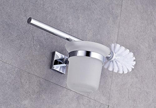 Auralum® WC-Bürstenhalter Klobürste Klobürstenhalter Bürste Wandhalter WC-Garnitur - 2