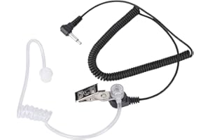 Diyeeni Słuchawki Walkie Talkie 3,5 mm dwukierunkowe radio douszne z mikrofonem PTT, rurka akustyczna, przezroczyste słuchawki bezpieczeństwa do radia CB