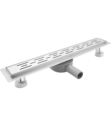 SaniteModar Shower Drain 80 cm, 2-in-1 Panel Shower Drain with 360°Siphon, Deodorant and Hair Filter, Stainless Steel Shower Drain
