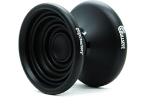 YOYO FACTORY YoyoFactory Bullseye Yo-Yo - Noir (DNA Trucs, Yoyo en métal, Ficelle, Roulement à Billes et Instructions Incluses)