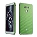 Produktbild WIWJ LG G6 Hülle,G6 Metall Cover, Metall Case Cover 2 in 1 Aluminium Rahmen Zurück Rückseite Bumper Case Metal Hülle Ultra Dünn Schutzhülle für LG G6-Grün