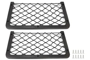 WMLBK Car Storage Net Bag with Plastic frame, 35 * 18 cm Elastic Nylon Car Net Pocket, Rear Seat Smartphone Holder Organiser for V - W T5 T6 (2)