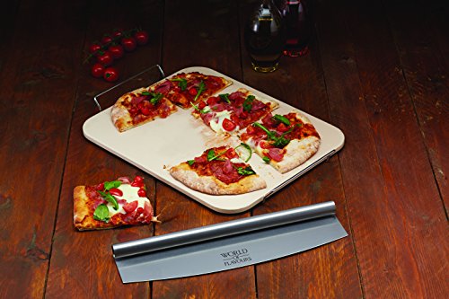 World Of Flavours Pizzastein-Set, groß, rechteckig - 3