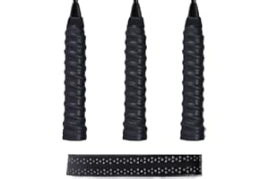 ILLUVA 3 Pièces Grip Raquette de Tennis Antidérapant, Grip Absorbant et Respirant pour Raquette de Badminton, Squash Racket Grip