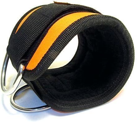 Ankle Strap ATTACHMENT Neoprene (Black)/Orange For CABLE EXT MACHINES (Sold Single)