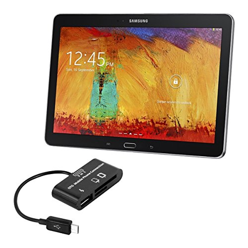 kwmobile 3in1 Micro USB OTG Kabel Adapter für Samsung Galaxy Note 10.1 P600 Edition 2014 – Card Reader Tablet Kartenleser Anschluss für USB 2.0 / SD Karte / Micro SD Karte in Schwarz - 3