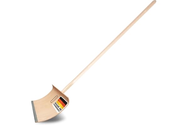 SHW-FIRE Pelle à Neige 50 cm Avec Manche Ovale 150 cm, Contreplaqué Encollé 5 Fois, Bord de Protection en Aluminium, Qualité Supérieure