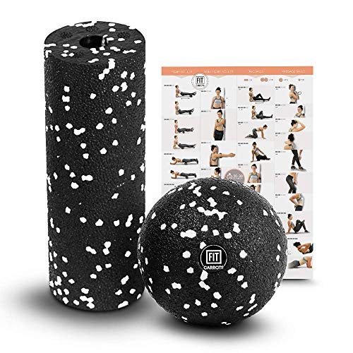 Faszientraining Set Mini Faszienrolle und 8cm Ball - Faszienset zur effektiven Faszien & Triggerpunkt Behandlung - punktuelle Trigger Point Massage inkl. Anleitung