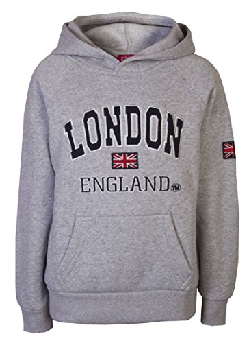 Sudadera Love Lola con capucha, para niños y niñas, recuerdo de Londres Gris gris claro 12 años