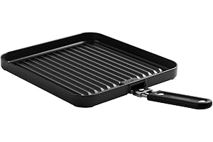 Cadac - Plaque de Gril nervurée Universelle - Aluminium - Accessoires de Gril - Cuisson de Camping - Barbecue - Noir