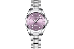 aswan watch Orologio Analogico al Quarzo Donna con Cinturino in Acciaio Inossidabile,Orologio da Donna Classico ed Elegante con Quadrante Decorato con Diamanti,Lancette Luminescenti,Cassa da 29.5MM