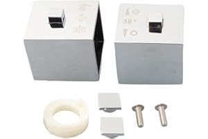 COOKIBLEND 2PCS Shower Temperature Control Handle Knob Chrome Thermostatic Handle Faucet Replacement Knob for Bathroom