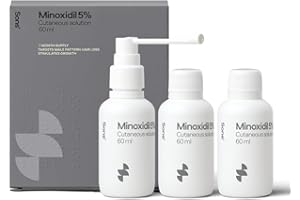 Sons Minoxidil 5% Spray for Men (3x60ml), Clinically Proven Hair Regrowth & Thickening Formula, Anti-Hair Loss Treatment, Stimulates Follicles, Easy to Use Precision Application System, Made in Europe