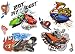 Produktbild 8 tlg. Set 3-D ! Wandtattoo / Fensterbild - Hot Wheels Auto - wasserfest - selbstklebend Sticker Aufkleber Kinderzimmer Wandsticker