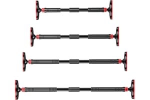 FORIDE Klimmzugstange Klimmzugstange für Oberkörper Workout Klimmzugstange Verstellbarer Stahl Gepolsterter Griff Türstange Keine Schrauben/Bohren Hilfswaagerechte Klimmzugstange Built Bar Home Gym