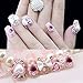 WINOMO Elegant 3D Nail Art Stickers Decals Beige Acrylic Pearl Beads - 200 Pieces