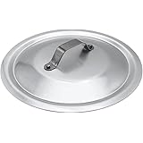 Pentole Agnelli Alluminio Coperchio Rotondo Pesante con Ponticello, Argento, 36 cm