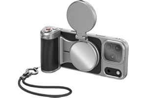 TELESIN Master Grip Kit para iPhone 17 Pro MAX, Magnética Agarre con C03 Selfie Luz+UV Filtro, Creator Kit integrada de 3200mAh batería y Carga inalámbrica, Funda de grafeno refrigerante, Master Grip