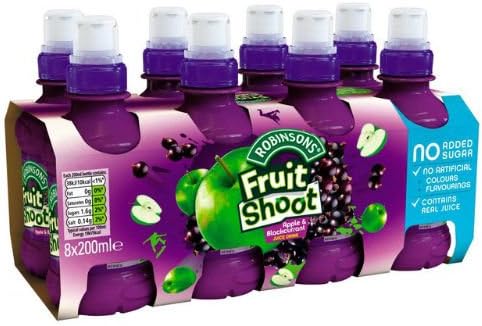 Robinsons Fruit Shoot Low Sugar Blackcurrant &amp; Apple 8 x 200ml