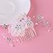 ROSENICE Bridal Hair Combs Hair Slides Hair Charm Clips Crystal Rhinestones Pearls Decor