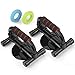 Produktbild INTEY Liegestützgriffe 2 Push Up Stand Bars Fitness Liegestütze mit Anti-Rutschen Griffe, inkl. 2 Stück Silikon Handtrainer Ring als Griffkraft Trainer, Schwarz/Rot