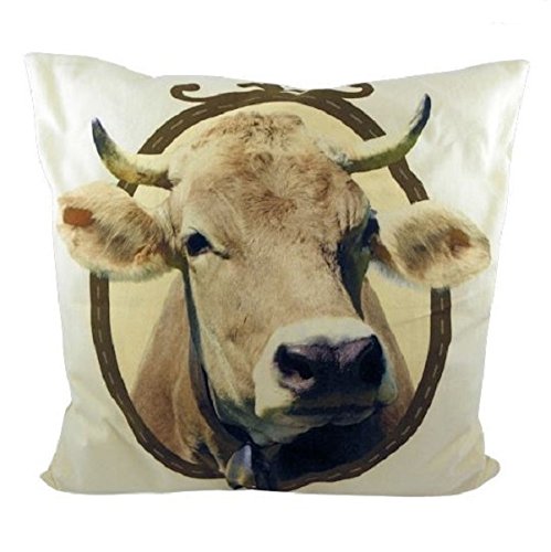Mars & More Kissen - Alpen Kuh - 50 x 50 cm - mit Füllung - Baumwolle
