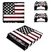 Produktbild Morbuy PS4 Slim Skin Design Folie Aufkleber Sticker schützende Haut Schale für Sony Playstation 4 Slim Konsole und 2 Dualshock Controller (Flags USA)