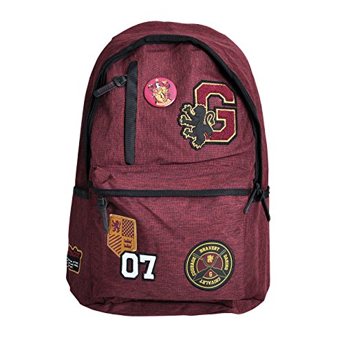 Preisvergleich Produktbild NJ SCREENPRINTS Harry Potter Rucksack mit Gryffindor Wappen 46x31x14cm rot