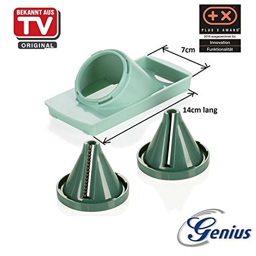 Genius - Nicer Julietti Set 3tlg grün für Nicer Dicer Kompakt und Smart geeignet 7cm x 14cm (Mintgrün)