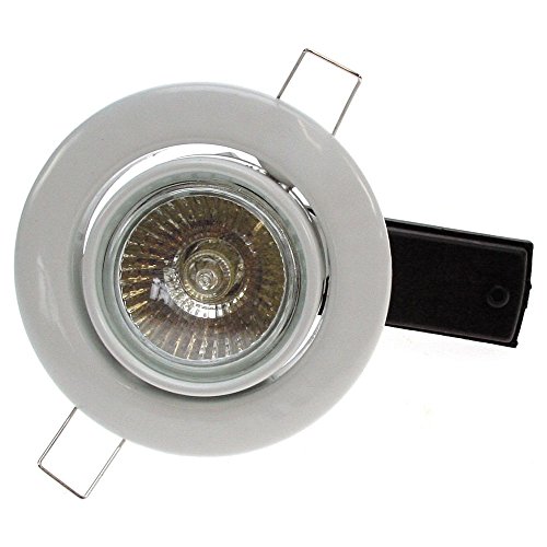 Preisvergleich Produktbild Heitronic Einbaustrahler 5er Set BREMEN, GU10, 5x50W, schwenkbar, weiß EEK: D