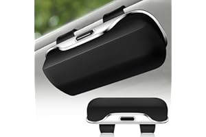 KBIBCK Auto-Brillenetui, Sonnenbrillenhalter für Auto Visier, Auto-Visierbox, Tragbarer Sonnenbrillenhalter für Sonnenblende, Universal Sonnenbrillenhalter Auto, Auto Sonnenbrille Halter (Schwarz)