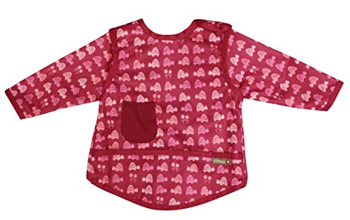 Pop-In Close Coverall Bib (6-18 months, Pink Turtle)