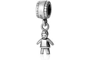 YIRONG JEWELRY Breloque d'anniversaire pour garçon sourire en argent sterling 925 avec breloque porte-bonheur pour bracelet Pandora (garçon)