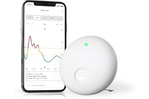 Airthings 321 Wave Enhance - Monitor de calidad del aire para CO2, COV, humedad, temperatura, presión, ruido y luz - Ideal para dormir mejor en dormitorios y mejorar la concentración en oficinas.