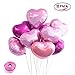 Produktbild 12 Stück Folienballon Hochzeit Party Dekoration Folienballon Herz Luftballons Kit, 18 Zoll Herzluftballons für Kinder Geburtstag Brautdusche Valentinstag Muttertag Spielzeug Geschenk Abschlussball Weihnachten Festival Sektempfang-Überraschung Fotorequisite