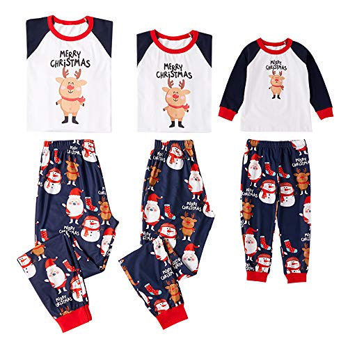 Preisvergleich Produktbild Swallowuk Weihnachten Pyjama Familie Weihnachts Schlafanzug Schlafanzüge Erwachsene Pyjama Set Frauen Männer Kinder Schlafanzüg Weihnachtspyjama Nachtwäsche (Mom L)
