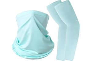 PBAHAUP Kompressions Armstulpen, Kühlung UV-Schutz Ärmlinge, Arm Sleeves Kühlung, Sonnenschutz Arm Ärmel, Elastische, Atmungsaktiv, Anti-Rutsch, Kein Verblassen, mit Fahrradmaskel, Blau