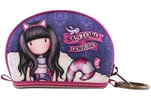 SAFTA 369GJ30, Portamonete Piccolo Neoprene Gorjuss Cheshire Cat Unisex-Bambini e Ragazzi, Multicolore, M