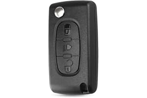 CHAEXII 3 Tasten Fernbedienung Schlüsselanhänger Kompatibel für Citroen C2 C3 C4 C5 C6 C8 Picasso Xsara Peugeot 207 307 407 408, Autoschlüssel Ersatz