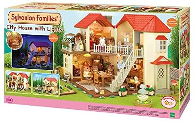 Sylvanian Families - 2752 - Poupées et Accessoires - Grande Maison Tradition Avec Lampes - Beige