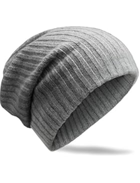 Grin&Bear extrem weiches 70% CASHMERE Kaschmir unisex Beanie Mütze in Häkelstrickdesign M3