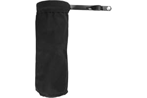 Garnirise Drumstick Holder Drum Stick Holder for Drum Set Clamp Drumstick Holder Nylon Bag with Clamp-On Lockable Alloy Steel Heavy Duty Clamp Container for Multi Pair Up to 10 Pairs, Black